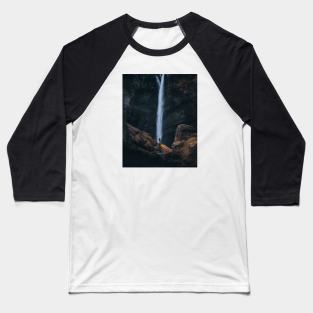 Kvernufoss Waterfall Baseball T-Shirt